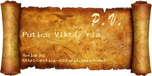 Putics Viktória névjegykártya