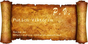 Putics Viktória névjegykártya